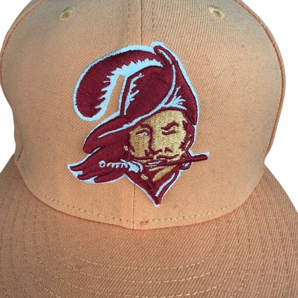 Vintage New Era NFL 59FIFTY Tampa Bay Buccaneers Snapback Cap Size 7 1/8 Orange - Picture 2 of 13